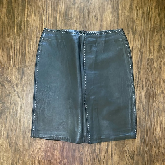 INC real leather skirt